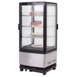 Maxx Cold 4-Sided Glass 2-Dr P/T Merchandiser Refrigerator, Countertop/Floor, Black/Stainless Steel - (MECR32D)