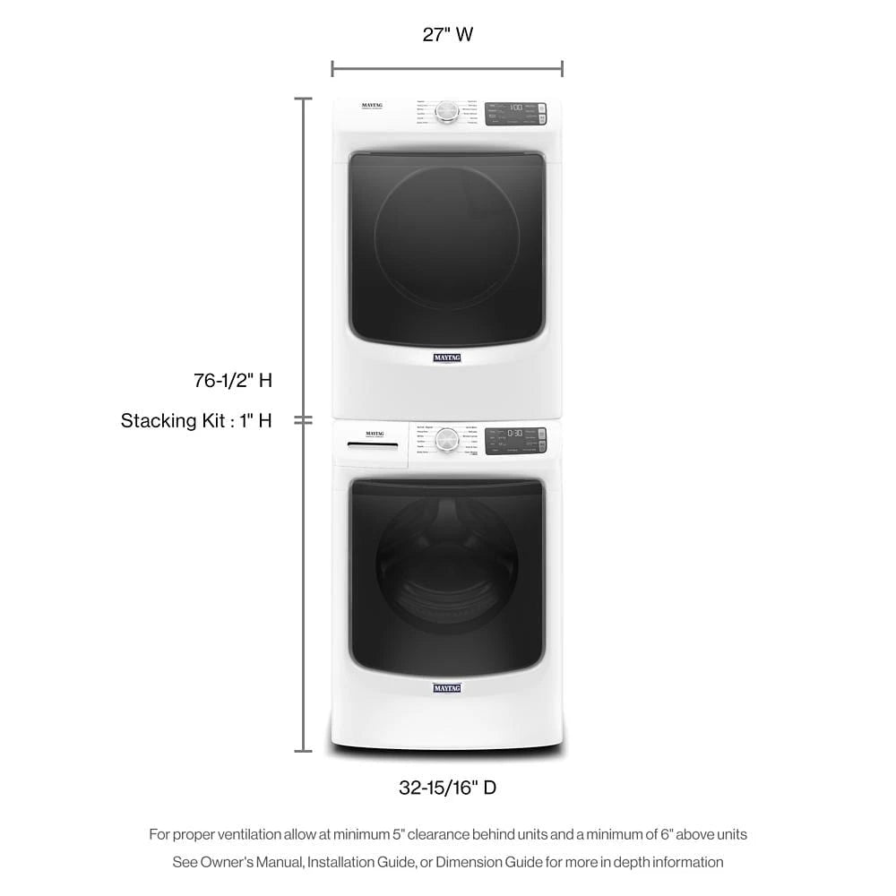 Front Load Electric Dryer with Extra Power and Quick Dry Cycle - 7.3 cu. ft. - (MED6630HW) - MAYTAG