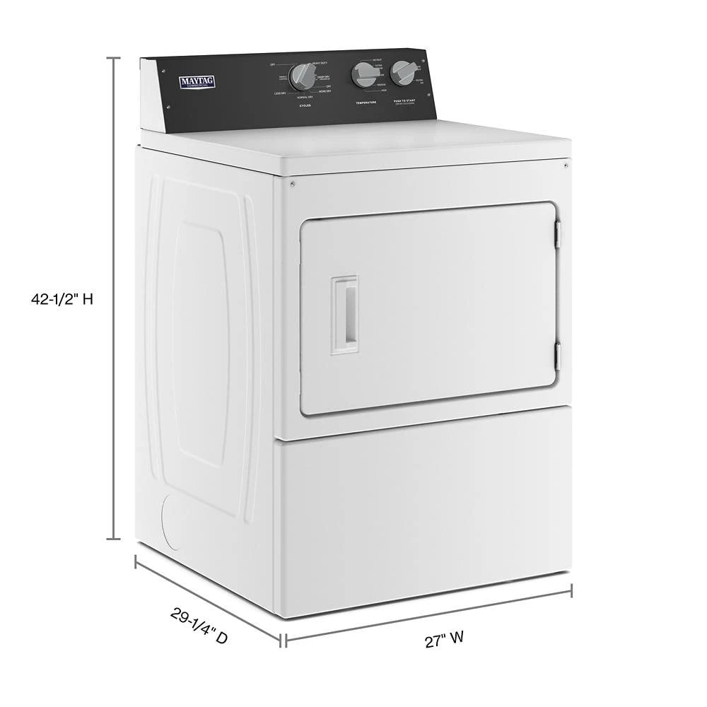 Commercial-Grade Residential Dryer - 7.4 cu. ft. - (MEDP585GW)