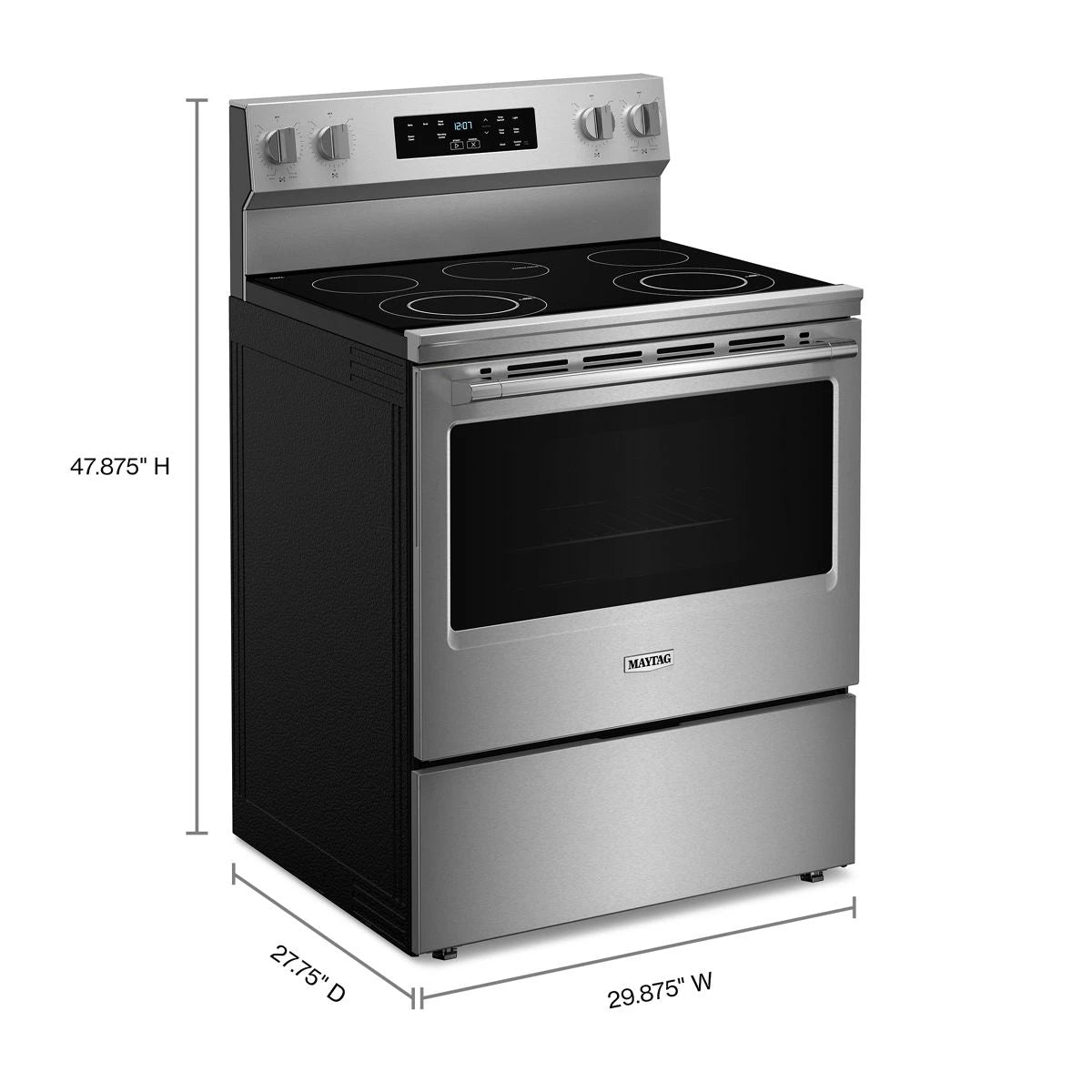 30-Inch Wide Electric Range With Steam Clean - 5.3 cu. ft. - (MFES4030RS)