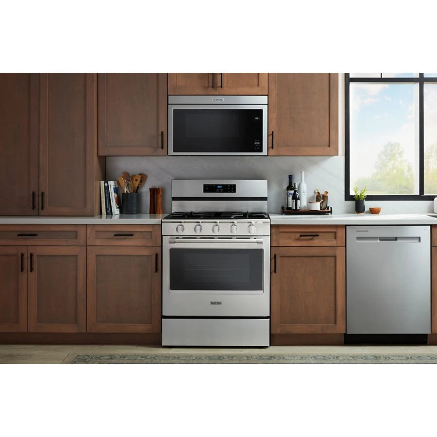 Maytag Stainless Steel 30-Inch Wide Gas Range With Steam Clean - 5.0 cu. ft. - (MFGS4030RS)