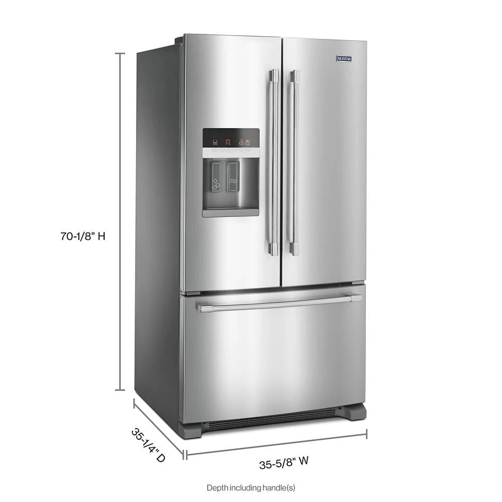 36- Inch Wide French Door Refrigerator with PowerCold(R) Feature - 25 Cu. Ft. - (MFI2570FEZ) - MAYTAG