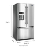 36- Inch Wide French Door Refrigerator with PowerCold(R) Feature - 25 Cu. Ft. - (MFI2570FEZ) - MAYTAG