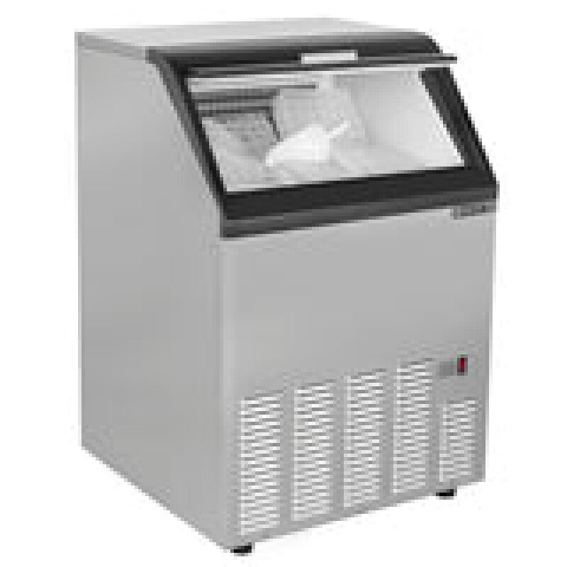 Maxx Ice Self-Contained Ice Machine, 125 lbs, Half Dice, w/Storage Bin, Stainless Steel/Black Trim - (MIM125H)