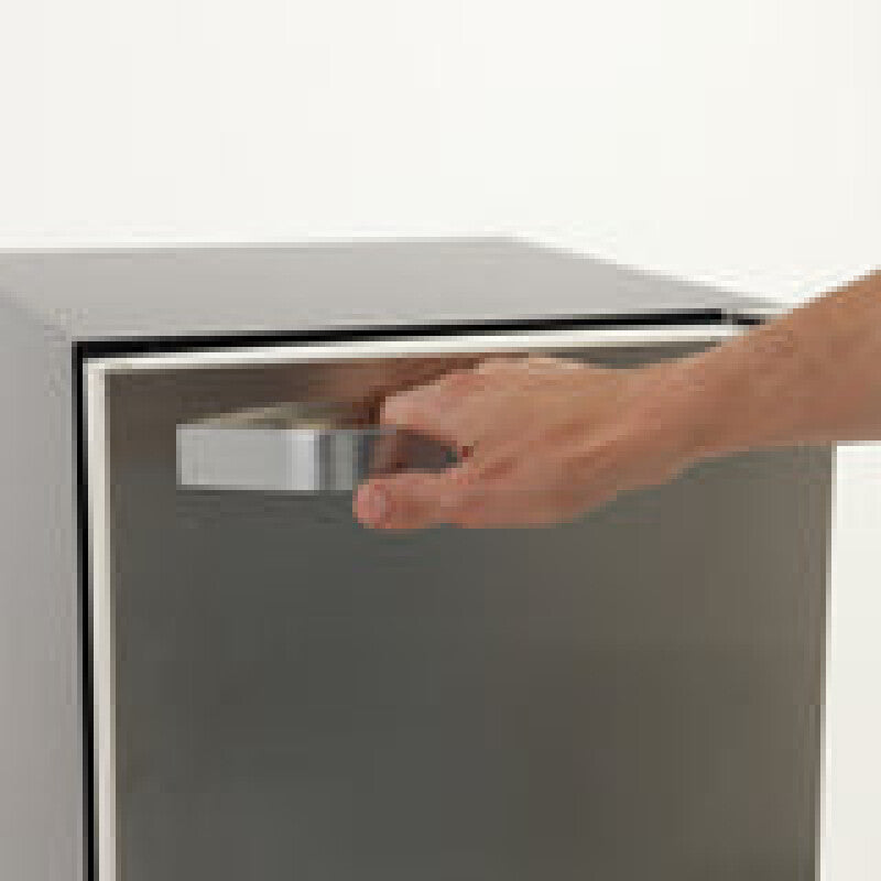 Maxx Ice Shallow Depth Indoor Undercounter Ice Maker, 15", 25 lbs, Crescent Cube, Stainless Steel - (MIM25C)