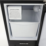 Maxx Ice Shallow Depth Indoor Undercounter Ice Maker, 15", 25 lbs, Crescent Cube, Stainless Steel - (MIM25C)