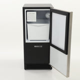 Maxx Ice Shallow Depth Indoor Undercounter Ice Maker, 15", 25 lbs, Crescent Cube, Stainless Steel - (MIM25C)