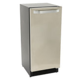 Maxx Ice Shallow Depth Indoor Undercounter Ice Maker, 15", 25 lbs, Crescent Cube, Stainless Steel - (MIM25C)