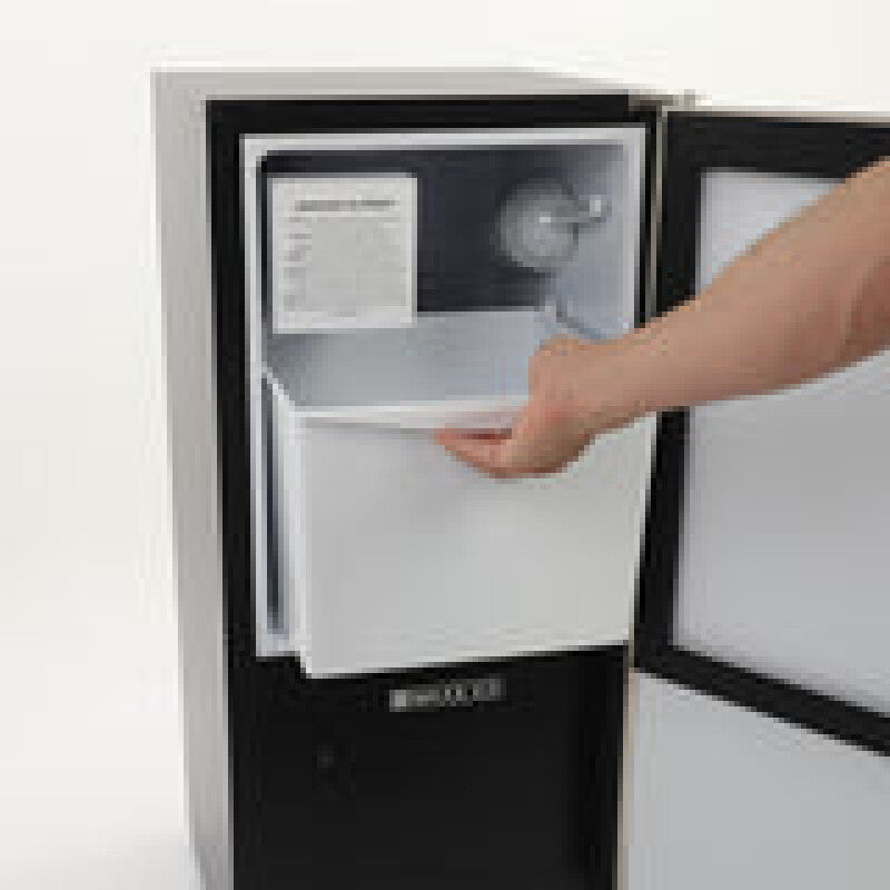 Maxx Ice Shallow Depth Indoor Undercounter Ice Maker, 15", 25 lbs, Crescent Cube, Stainless Steel - (MIM25C)