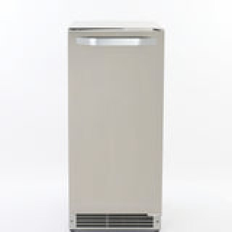 Maxx Ice Shallow Depth Outdoor Undercounter Ice Maker, 15", 25 lbs, Crescent Cube, Stainless Steel - (MIM25CO)