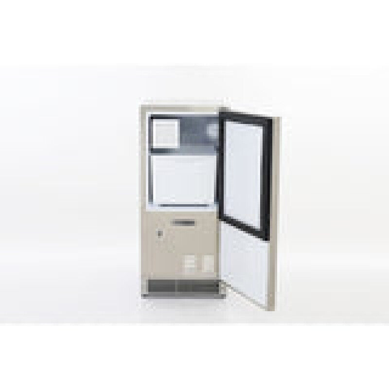 Maxx Ice Shallow Depth Outdoor Undercounter Ice Maker, 15", 25 lbs, Crescent Cube, Stainless Steel - (MIM25CO)