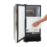 Maxx Ice 50 lb. Freestanding Icemaker in Stainless Steel and Black - (MIM50)