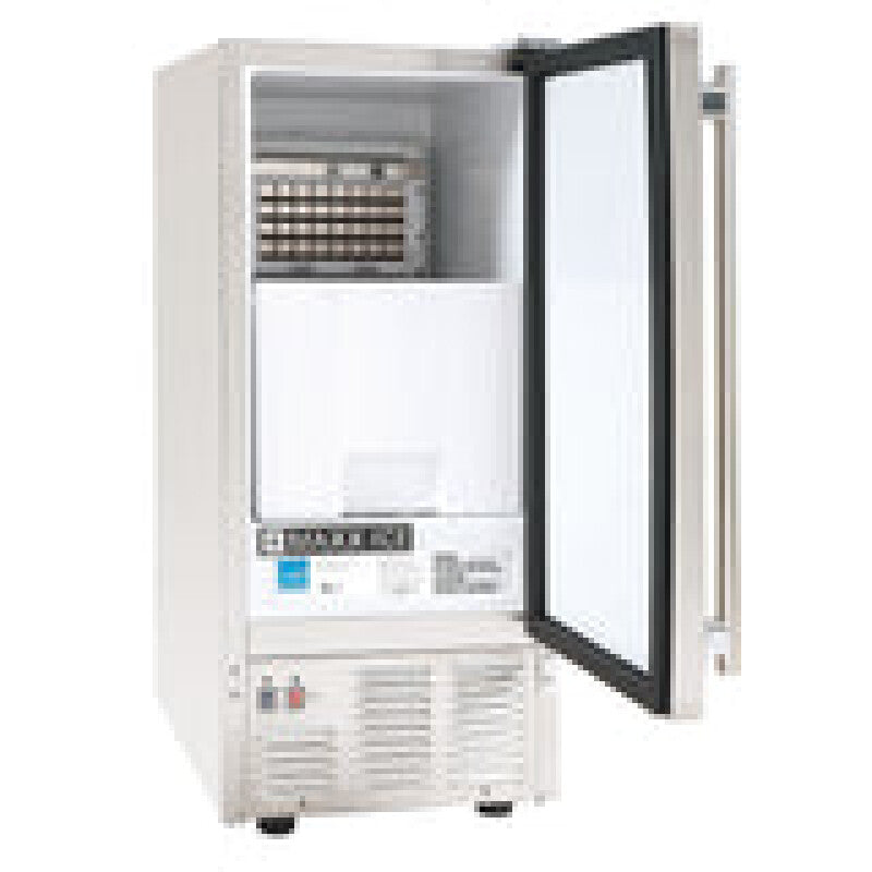 Maxx Ice Outdoor 50 lb. Freestanding Icemaker in Stainless Steel and Black - (MIM50O)