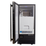 Maxx Ice 50 lb. Freestanding Icemaker with Drain Pump in Stainless Steel - (MIM50P)
