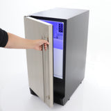Maxx Ice Built-In Indoor Clear Ice Machine ADA, 15"W, 65 lbs, Full Dice Cubes, Black/Stainless Steel Door - (MIM50PADA)