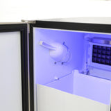 Maxx Ice Built-In Indoor Clear Ice Machine ADA, 15"W, 65 lbs, Full Dice Cubes, Black/Stainless Steel Door - (MIM50PADA)
