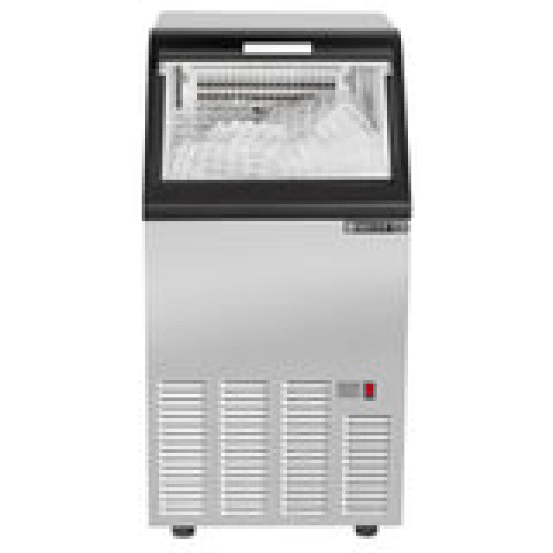 Maxx Ice Self-Contained Ice Machine, 85 lbs, Half Dice Cubes, Storage Bin, Stainless Steel/Black Trim - (MIM85H)