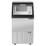 Maxx Ice Self-Contained Ice Machine, 85 lbs, Half Dice Cubes, Storage Bin, Stainless Steel/Black Trim - (MIM85H)