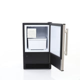 Maxx Ice Countertop or Built-In Ice Maker, 15 lbs, Crescent Cube, Black w/Stainless Steel Door - (MIMC15C)