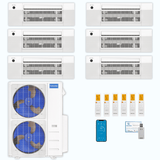 MRCOOL DIY 5th Gen 6-Zone 48,000 BTU Ceiling Cassette Ductless Mini Split Air Conditioner & Heat Pump (6K+6K+9K+9K+9K+9K), DIY6-BC-55HP