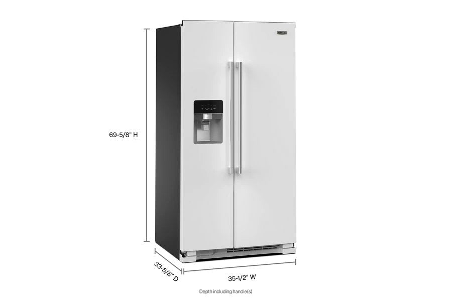 36-Inch Wide Side-by-Side Refrigerator - 25 Cu. Ft. - (MRSF4036PW)