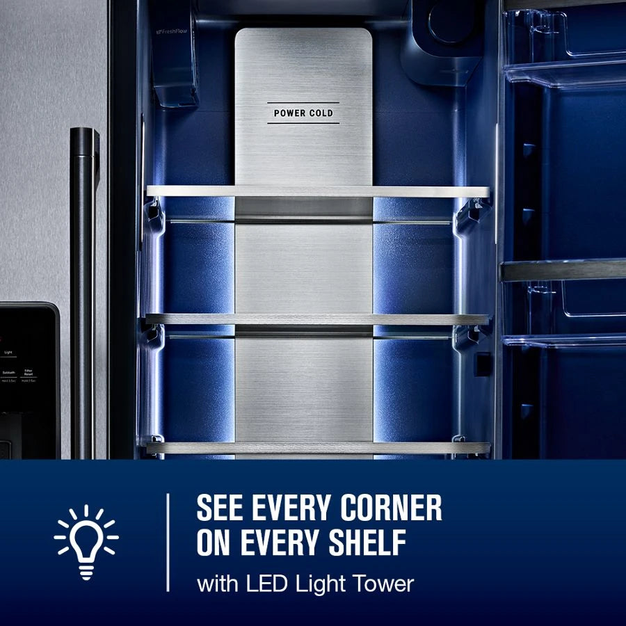 36-inch Wide Full-Depth Side-by-Side Refrigerator with Arctic Blue Interior - 28.7 Cu. Ft. - (MRSF6636RZ)