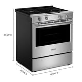 30-Inch Wide Slide-In Electric Range with Grill Mode and No Preheat Air Fry - 5.3 Cu. Ft. - (MSES7030SZ)