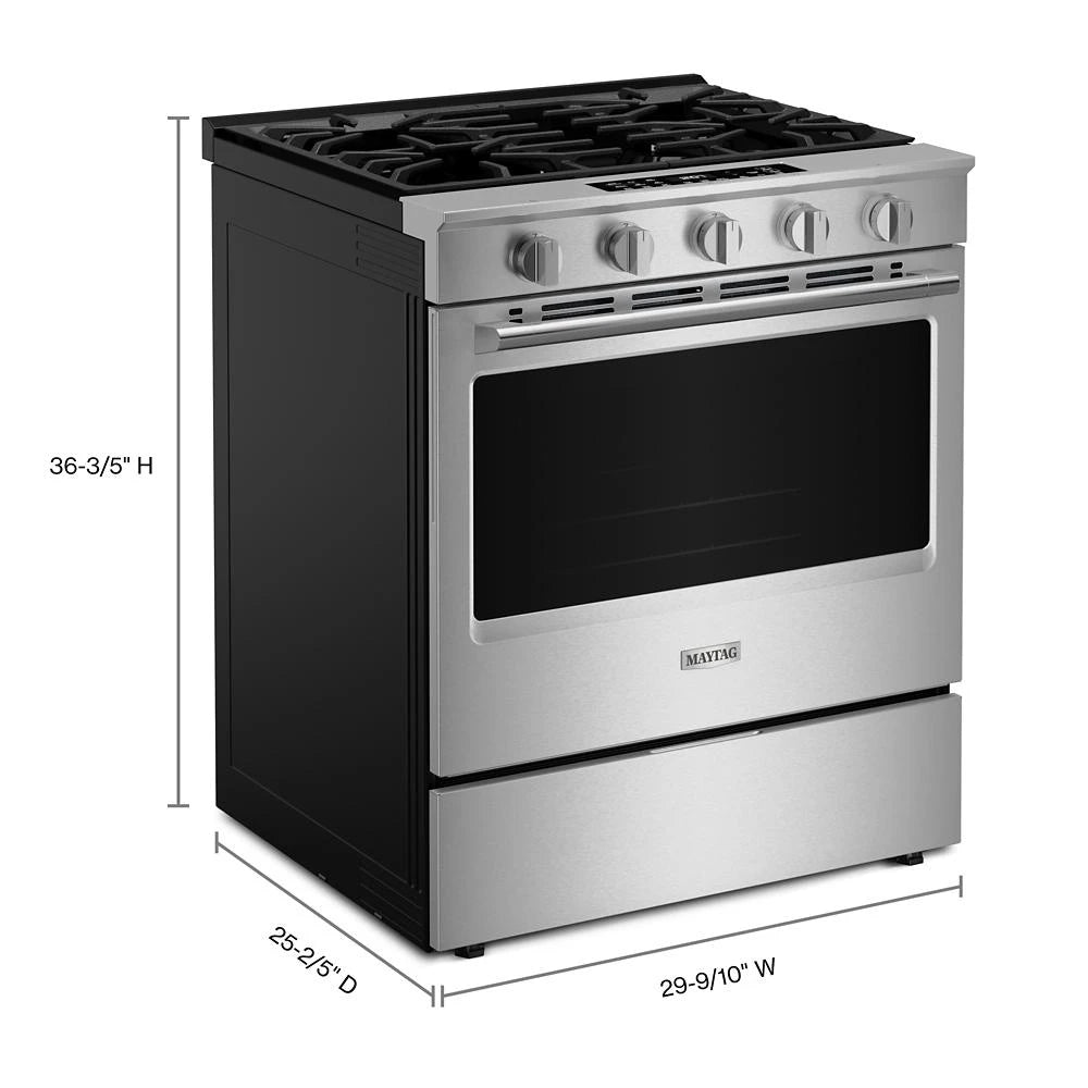 30-Inch Wide Slide-In Gas Range with Grill Mode and No Preheat Air Fry - 5.0 Cu. Ft. - (MSGS7030SZ)