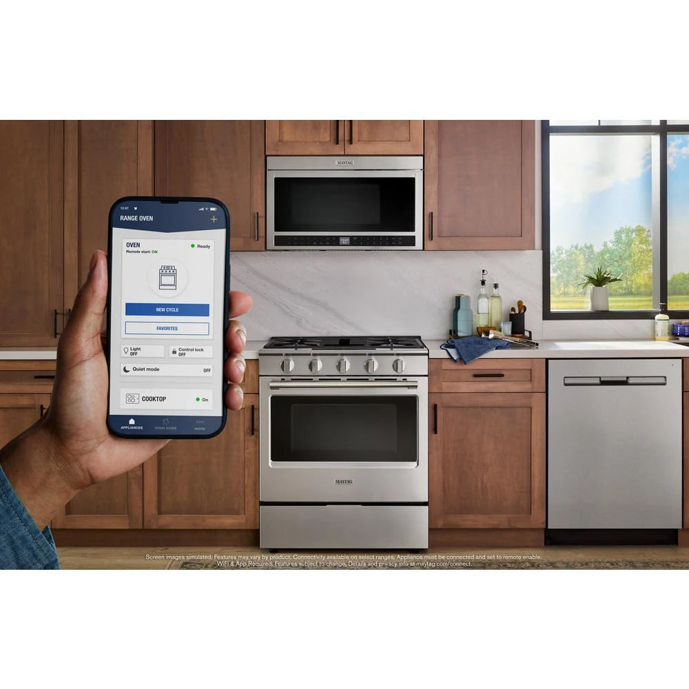 30-Inch Wide Slide-In Gas Range with Grill Mode and No Preheat Air Fry - 5.0 Cu. Ft. - (MSGS7030SZ)