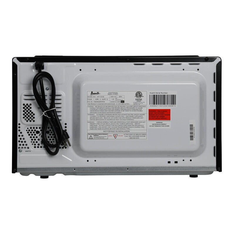 Avanti Microwave Oven, 1.1 cu. ft. Capacity - (MT115V3S) - AVANTI