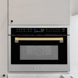 AutographEdition 24" 1.6 cu ft. Built-in Convection Microwave Oven in Fingerprint Resistant Stainless Steel with Champagne Bronze Accents - (MWOZ24SSCB) -