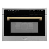 AutographEdition 24" 1.6 cu ft. Built-in Convection Microwave Oven in Fingerprint Resistant Stainless Steel with Champagne Bronze Accents - (MWOZ24SSCB) -