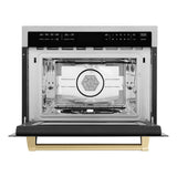 AutographEdition 24" 1.6 cu ft. Built-in Convection Microwave Oven in Fingerprint Resistant Stainless Steel with Champagne Bronze Accents - (MWOZ24SSCB) -