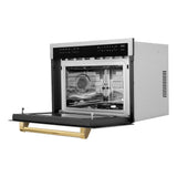 AutographEdition 24" 1.6 cu ft. Built-in Convection Microwave Oven in Fingerprint Resistant Stainless Steel with Polished Gold Accents - (MWOZ24SSG) -