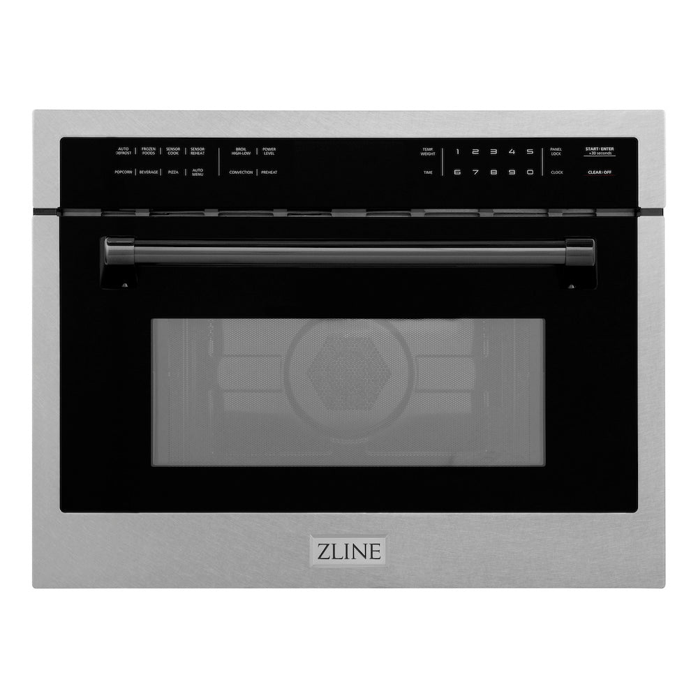 AutographEdition 24" 1.6 cu ft. Built-in Convection Microwave Oven in Fingerprint Resistant Stainless Steel with Matte Black Accents - (MWOZ24SSMB) -