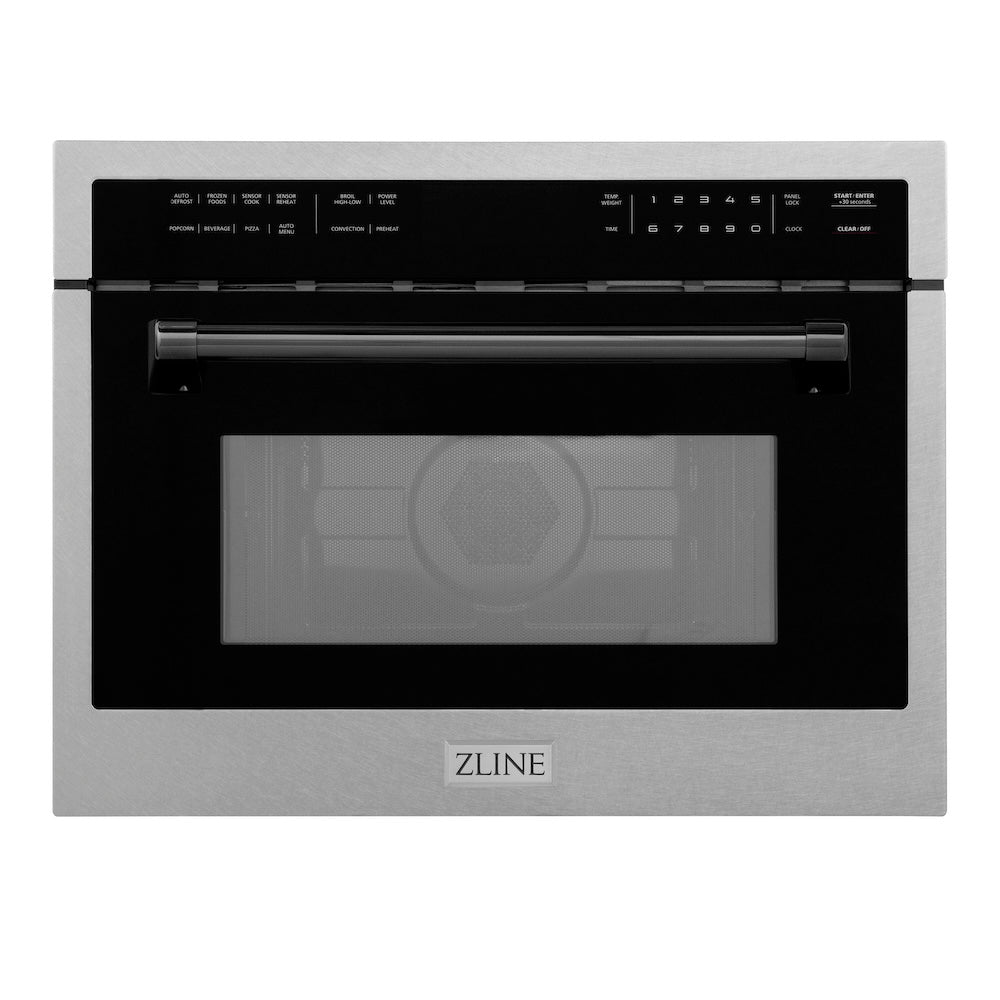 AutographEdition 24" 1.6 cu ft. Built-in Convection Microwave Oven in Fingerprint Resistant Stainless Steel with Matte Black Accents - (MWOZ24SSMB) -