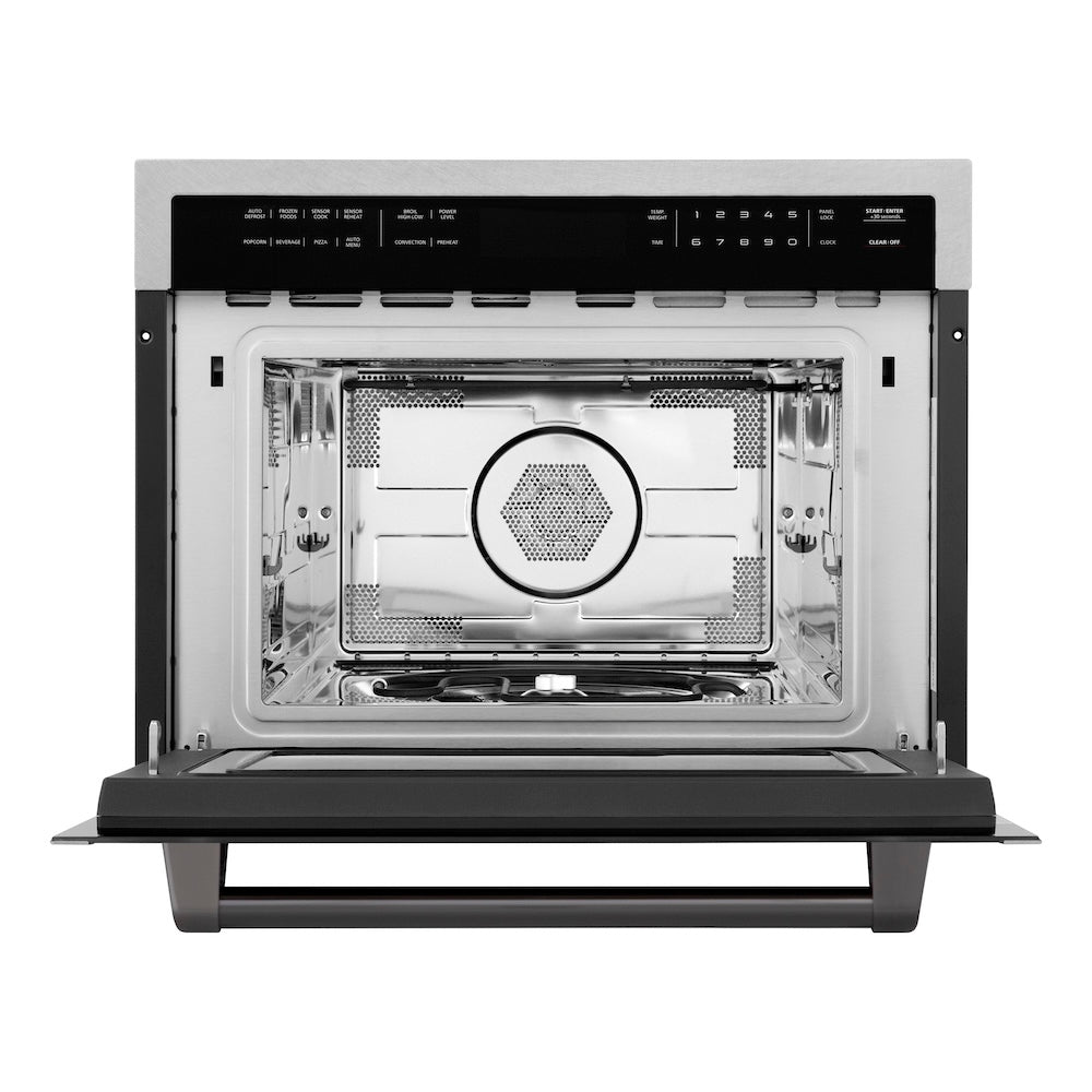AutographEdition 24" 1.6 cu ft. Built-in Convection Microwave Oven in Fingerprint Resistant Stainless Steel with Matte Black Accents - (MWOZ24SSMB) -