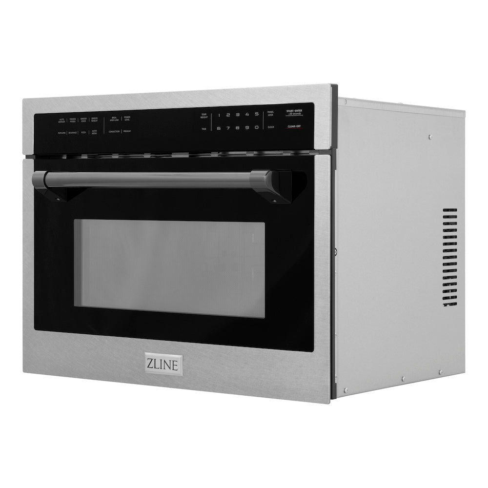 AutographEdition 24" 1.6 cu ft. Built-in Convection Microwave Oven in Fingerprint Resistant Stainless Steel with Matte Black Accents - (MWOZ24SSMB) -