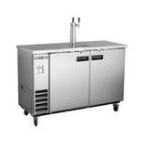 Maxx Cold Single Tower, 2 Tap Beer Dispenser, 10.5 cu. ft., 2 Barrels/Kegs (297L) in Stainless Steel - (MXBD481SHC)