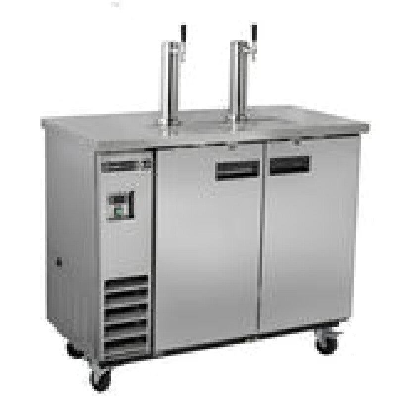 Maxx Cold Dual Tower Beer Dispenser, 10.5 cu. ft., 2 Barrels/Kegs (297L) in Stainless Steel - (MXBD482SHC)