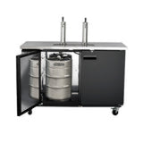 Maxx Cold Dual Tower Beer Dispenser, 14.2 cu. ft., 2 Barrels/Kegs (402L), in Black/Stainless Top - (MXBD602BHC)