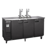 Maxx Cold Dual Tower, 2 Tap Beer Dispenser, 3 Barrels/Kegs (490L), Black/Stainless Steel Top - (MXBD722BHC)