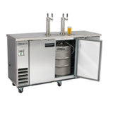 Maxx Cold Dual Tower, 2 Tap Beer Dispenser, 17.3 cu. ft., 3 Barrels/Kegs (490L) in Stainless Steel - (MXBD722SHC)