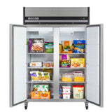 Maxx Cold Double Door Reach-In Freezer, Top Mount, 49 cu. ft., Energy Star, in Stainless Steel - (MXCF49FDHC)