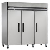 Maxx Cold Triple Door Reach-in Freezer, Top Mount, 72 cu. ft. Storage Capacity, in Stainless Steel - (MXCF72FDHC)