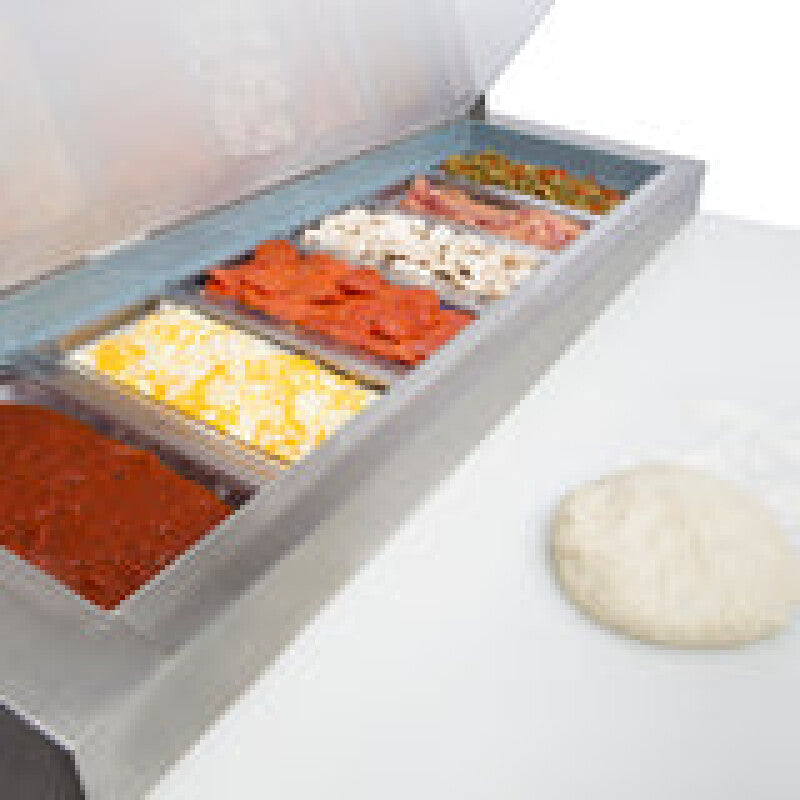 Maxx Cold One-Door Refrigerated Pizza Prep Table, 12 cu. ft. Storage Capacity, in Stainless Steel - (MXCPP50HC)