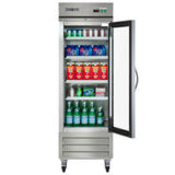 Maxx Cold Single Glass Door Reach-In Refrigerator, 23 cu. ft. Storage Capacity, in Stainless Steel - (MXCR23GDHC)