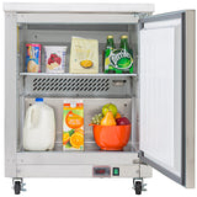 Maxx Cold Single Door Undercounter Refrigerator, 6.5 cu. ft. Storage Capacity, in Stainless Steel - (MXCR27UHC)