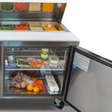 Maxx Cold One-Door Refrigerated Sandwich and Salad Prep Station, 7 cu. ft., in Stainless Steel - (MXCR29SHC)