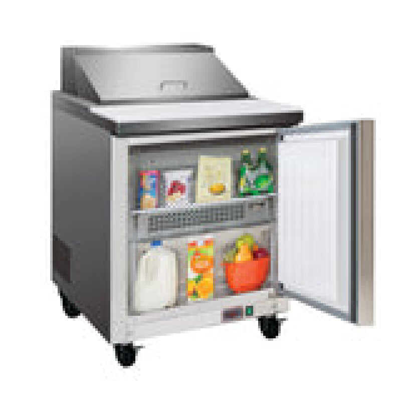 Maxx Cold One-Door Refrigerated Sandwich and Salad Prep Station, 7 cu. ft., in Stainless Steel - (MXCR29SHC)